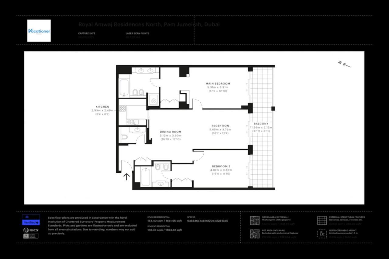 Royal Amwaj Residences North - Vibrant Two Bedroom Dubai Esterno foto